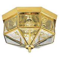 Progress Lighting 4 Light 120 volt Brass Clear Beveled Glass Ceiling Light Fixture