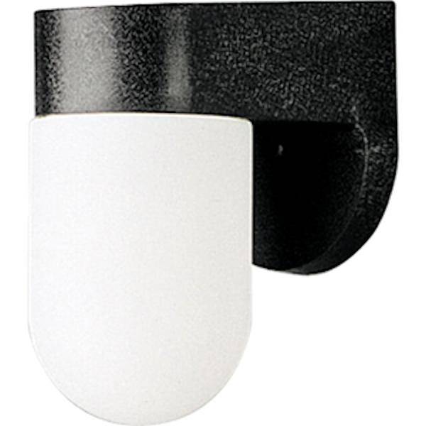 1 Light Black with White Acrylic Shade Wall Light Fixture