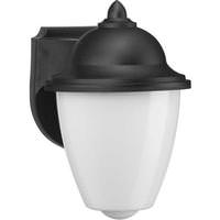 Progress Lighting 1 Light Black with White Acrylic Shade Wall Light Fixture