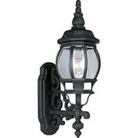 Progress Lighting 1 Light Black with Clear Beveled Glass Wall Light Fixture