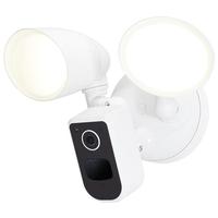 Nuvo Lighting 20 watt 120/277 volt CCT Selectable White Finish Motion Detection Outdoor Smart LED Security Light with Camera