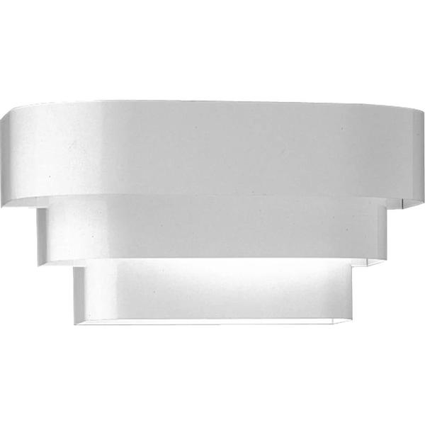 1 Light White Metal Shade Sconce Light Fixture
