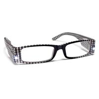 PS Designs LED Houndstooth Frame +1.50 Lighted Reading Glasses