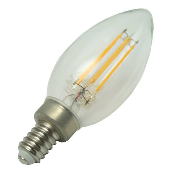 5.5 watt 120 volt B11Candelabra Screw Base 2700K Warm White Dimmable LED Filament