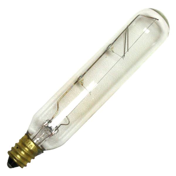 25 watt 130 volt T6.5 Candelabra Screw Base Clear