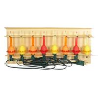 Christopher Radko 7 Light Candelabra Screw Base Multi-Color Fall Bubble Light Set