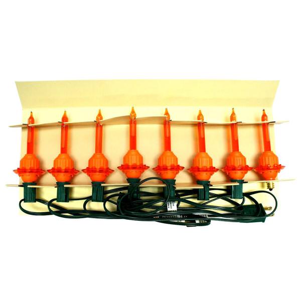 7 Light Orange Bubble Light Set