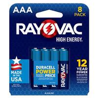 Rayovac AAA High Energy Battery (8 pack)