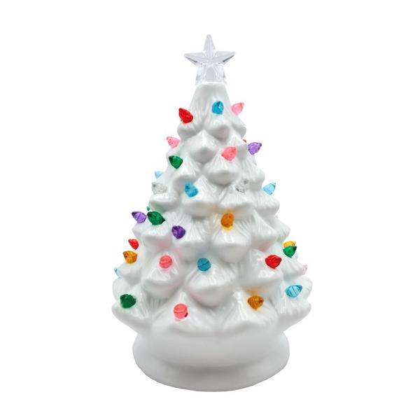 8" Battery Operated White LED Tree (Batteries Not Included)