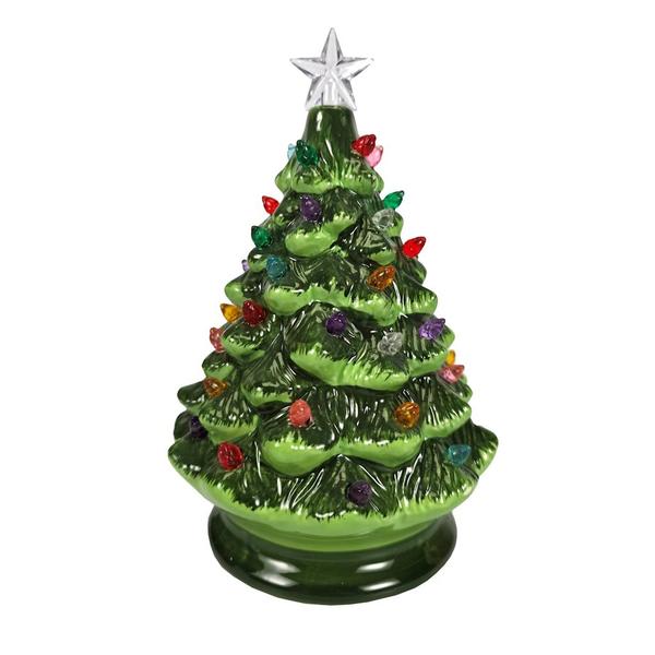 8" Battery Operated Green LED Tree (Batteries Not Included)
