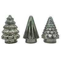 RAZ Imports 6" Silver Lighted Tree (Set of 3)