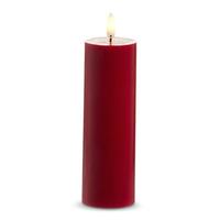 RAZ Imports 6" x 2" Rustic Red LED Pillar Wax Candle