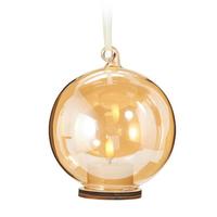 RAZ Imports 5" x 5.5" Ivory LED Tealights Gold Glass Candle with Timer
