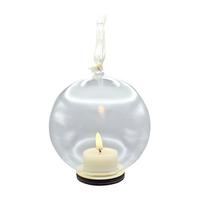 RAZ Imports 5" x 5.5" Ivory LED Tealights Clear Glass Candle with Timer