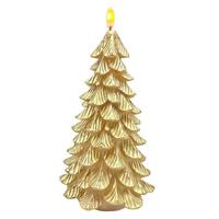 RAZ Imports 7.75" Gold Christmas Tree LED Wax Candle