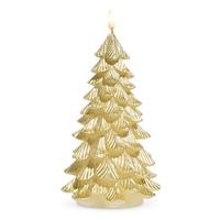 RAZ Imports 7.75" Gold Christmas Tree LED Wax Candle