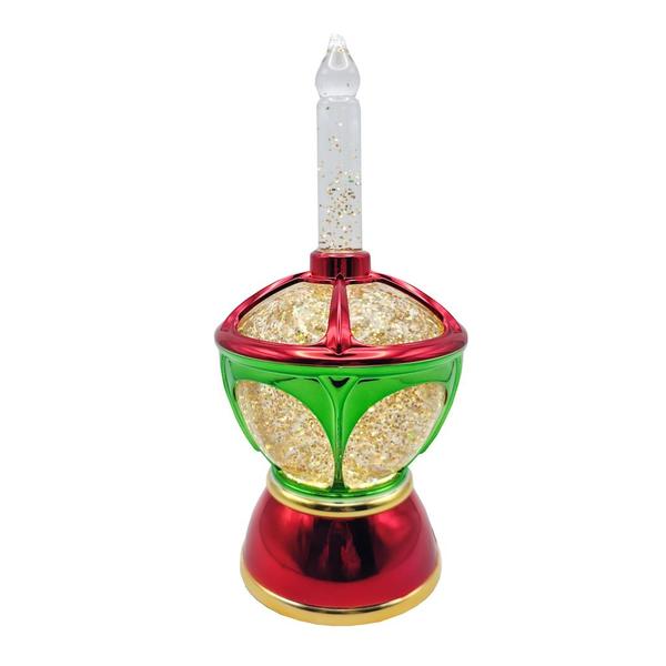 9.5" Swirling Glitter Candle Water Lantern