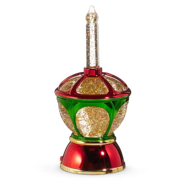 9.5" Swirling Glitter Candle Water Lantern