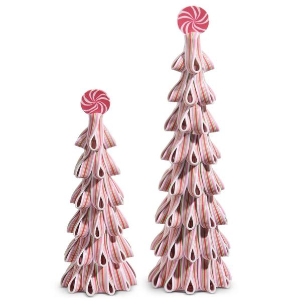 18"/13" Pink Ribbon Tree (Set of 2)