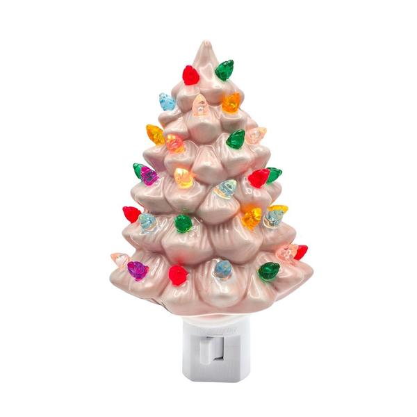 6" Pink Tree Vintage Night Light