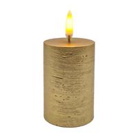 View 3" Rustic Gold LED Votive Wax Candle