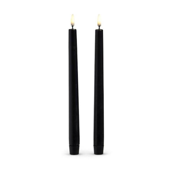 10" Black LED Wax Taper (2 Pack)