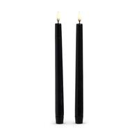 RAZ Imports 10" Black LED Wax Taper (2 Pack)
