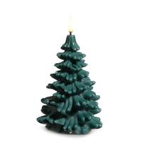 View 7" Green Christmas Tree LED Wax Candle
