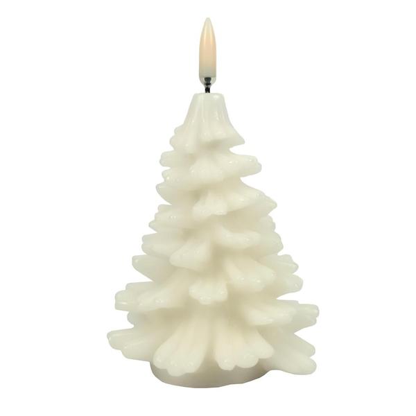 5.5" White Christmas Tree LED Wax Candle