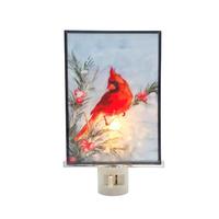 RAZ Imports 6.25" Glass Cardinal Night Light