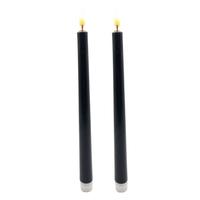 RAZ Imports 10.25" Black LED Wax Taper (2 Pack)