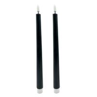 RAZ Imports 10.25" Black LED Wax Taper (2 Pack)