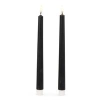 RAZ Imports 10.25" Black LED Wax Taper (2 Pack)