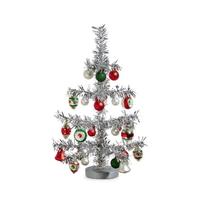 RAZ Imports 14" Silver Vintage Tinsel Tree