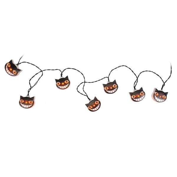 20 Light 12.5' Black Scaredy Cat LED Light String