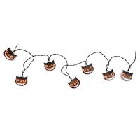 RAZ Imports 20 Light 12.5' Black Scaredy Cat LED Light String