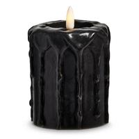RAZ Imports 4" Black Drip Halloween LED Wax Battery Operated Candle