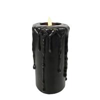 RAZ Imports 6" Black Drip LED Wax Battery Operated Candle