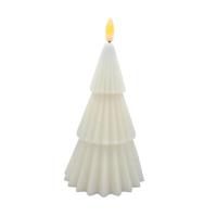 View 6" Ivory Christmas Tree LED Wax Candle