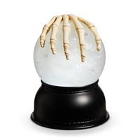 RAZ Imports 5.25" Ivory Creepy Bones Lighted Swirling Bat Globe