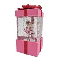 RAZ Imports 8" Pink Blushing Nutcracker Lighted Water Lantern