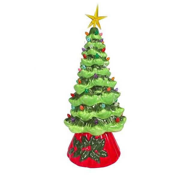 13.75" Battery Operated Green LED Tree (Batteries Not Included)