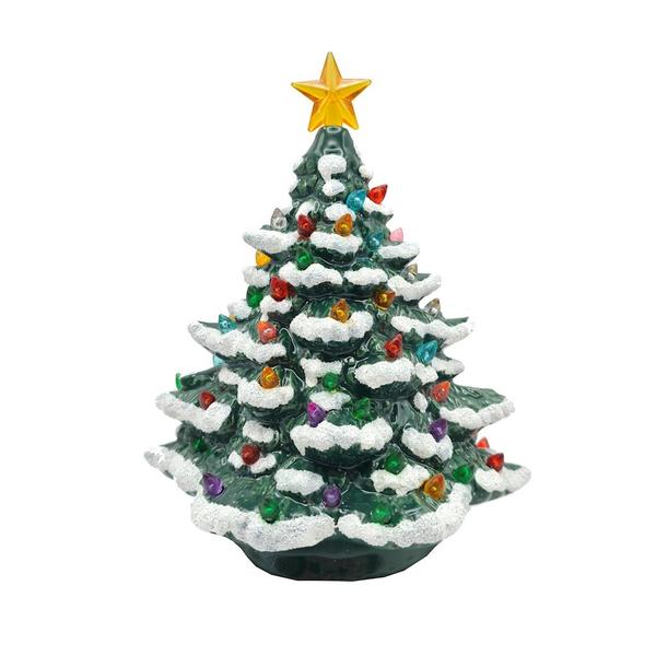 8" Battery Operated Green LED Tree