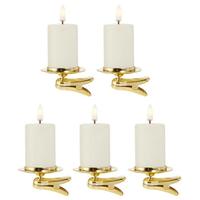 RAZ Imports 1.5" x 2" Cream Box of Votive Candles and Clip-On Candle Holders (5 Pack)