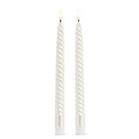 RAZ Imports 11" Pearlescent Twist Skinny  Taper Candles (2 Pack)