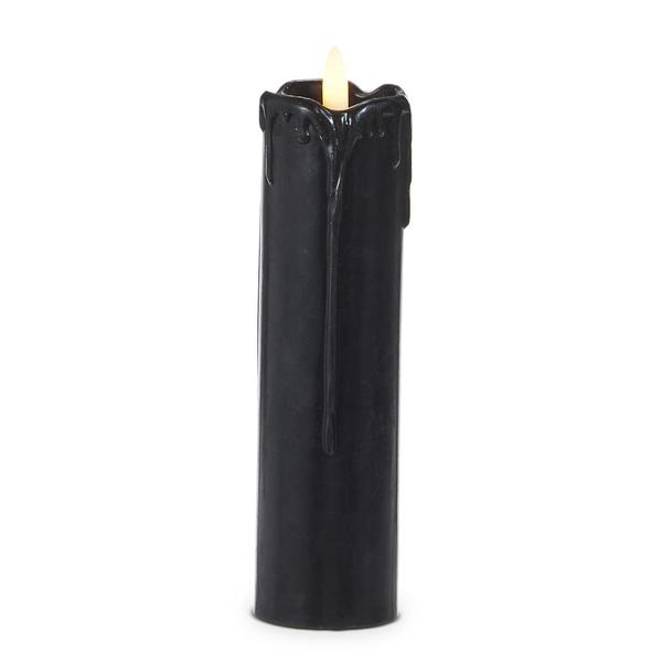 7" Black Drip Halloween LED Wax Battery Operated Candle