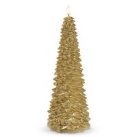RAZ Imports 10.5" Gold Christmas Tree LED Wax Candle