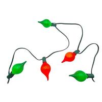 RAZ Imports 15 Light 14' Matte Red and Green Kismet LED Light String