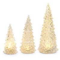 RAZ Imports 8.5"/6.5"/5" Clear Christmas Tree Lantern (Set of 3)