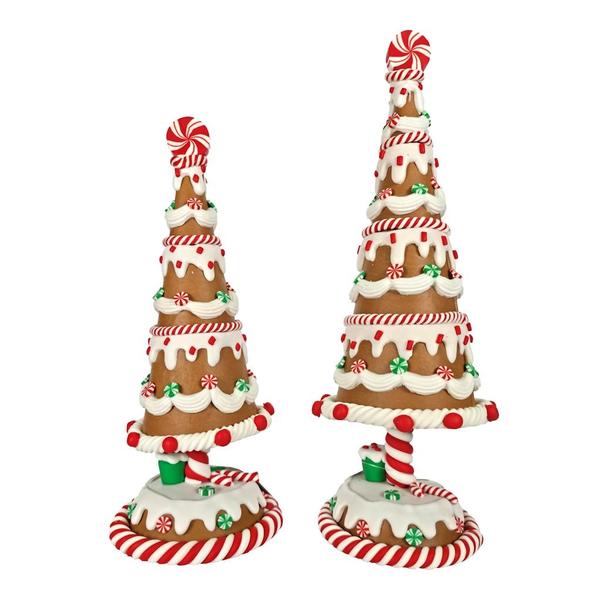11" Gingerbread Tree (Set of 2)